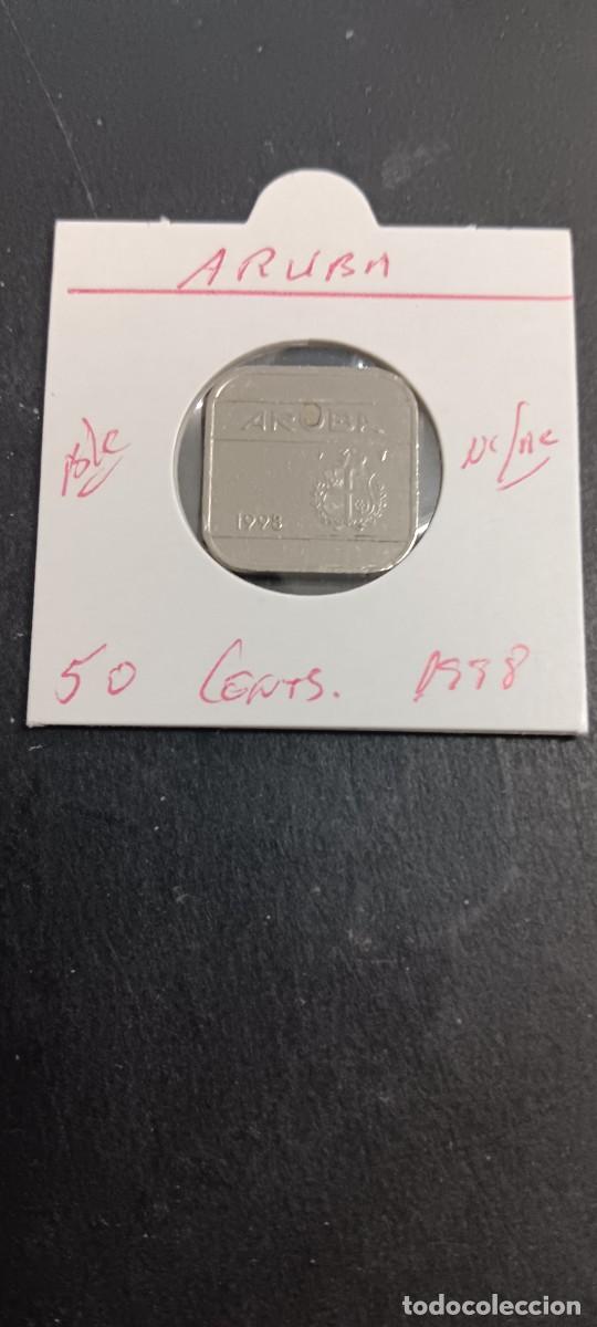Monedas antiguas de Am&eacute;rica: ARUBA 50 CENTIMOS 1998 BC KM=4 (NIQUEL-ACERO)