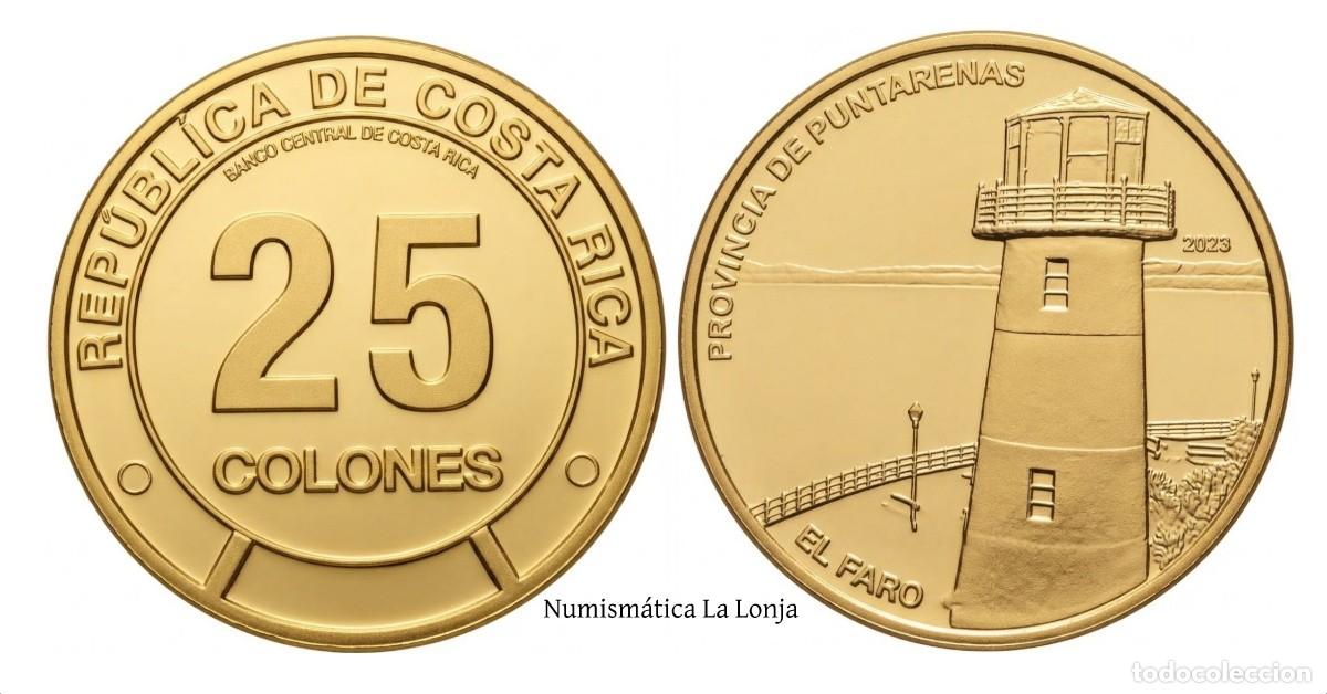 Monedas antiguas de Am&eacute;rica: Costa Rica 25 Colones Provincia de Puntarenas 2023 Km Nuevo Sc Unc