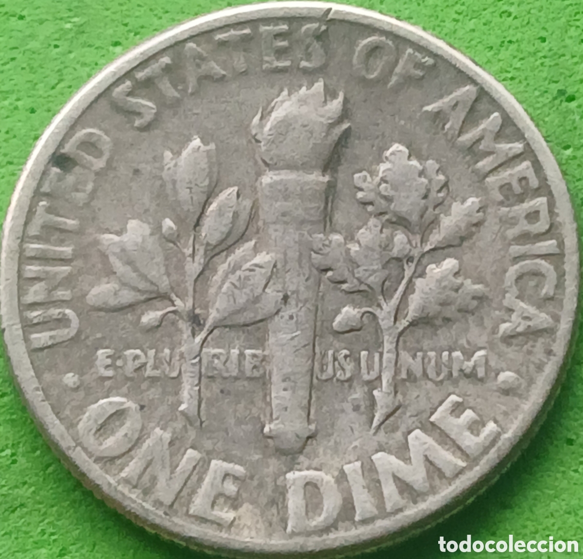 Monedas antiguas de Am&eacute;rica: USA one dime 1957 km#195 sin marca de ceca/ plata