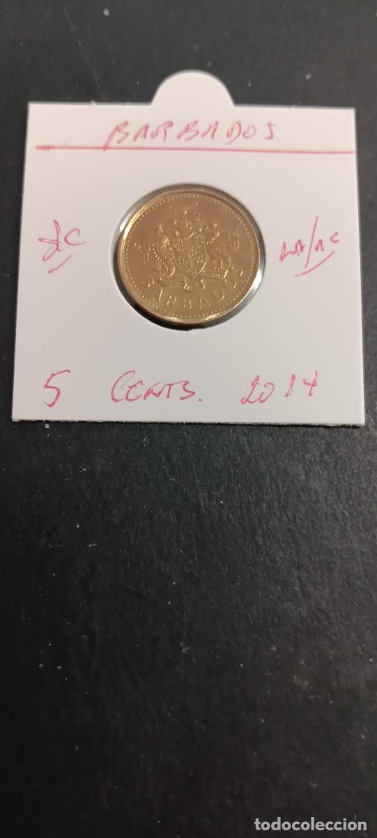 Monedas antiguas de Am&eacute;rica: BARBADOS 5 CENTIMOS 2014 S/C KM=11a (LAT&Oacute;N-ACERO)