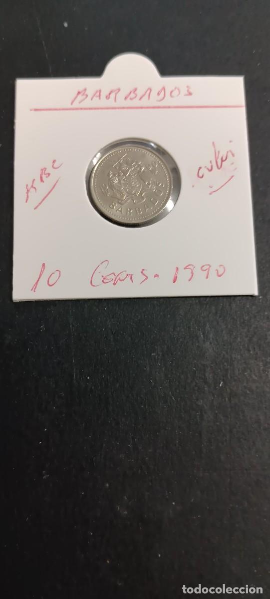 Monedas antiguas de Am&eacute;rica: BARBADOS 10 CENTIMOS 1990 MBC KM=12 (CUPRONIQUEL)