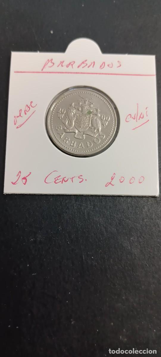 Monedas antiguas de Am&eacute;rica: BARBADOS 25 CENTIMOS 2000 MBC KM=13 (CUPRONIQUEL)