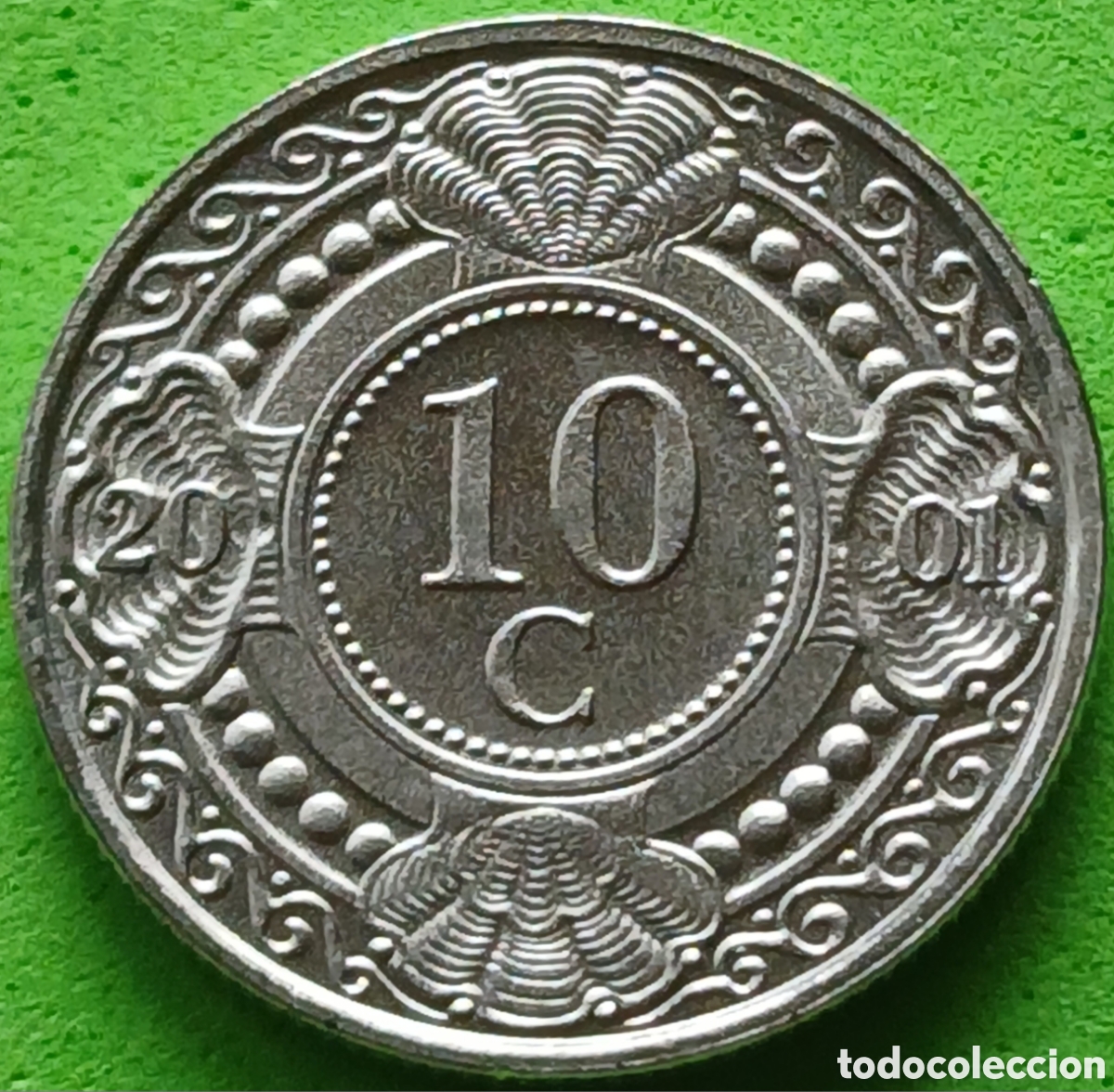 Monedas antiguas de Am&eacute;rica: Antillas Neerlandesas 10 cent 2001 km#34 ESCASA!!