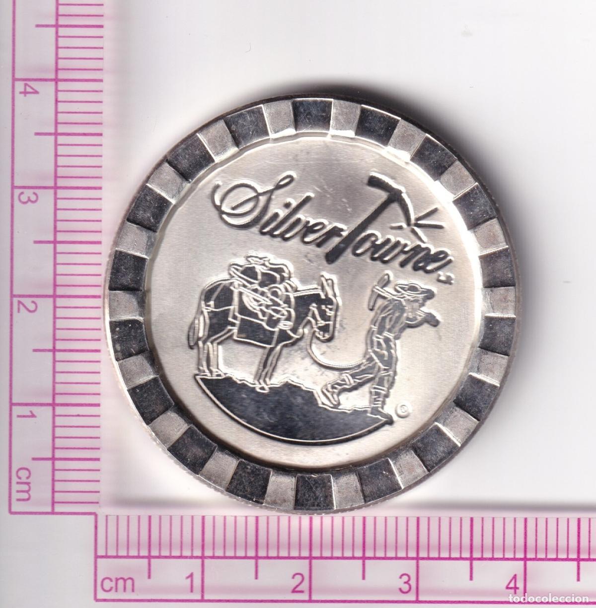Monedas antiguas de Am&eacute;rica: CR5021 MONEDA ESTADOS UNIDOS ONZA TROY PLATA BUSCADOR DE ORO Y BURRO