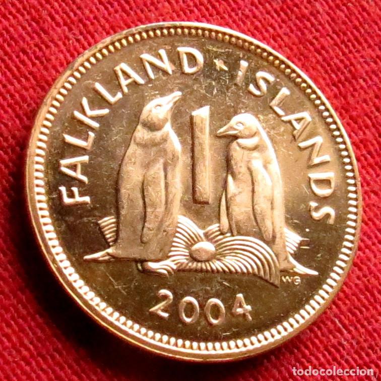 Monedas antiguas de Am&eacute;rica: Falkland Malvinas 1 penny 2004 UNC