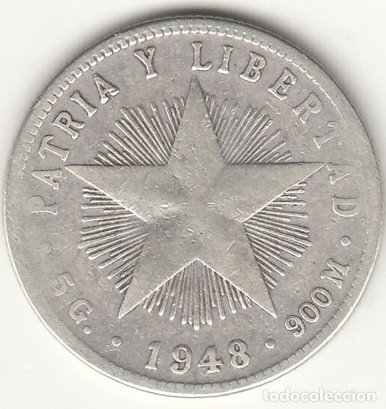 Monedas antiguas de Am&eacute;rica: CUBA: 20 CENTAVOS 1948 - PLATA / PATRIA Y LIBERTAD