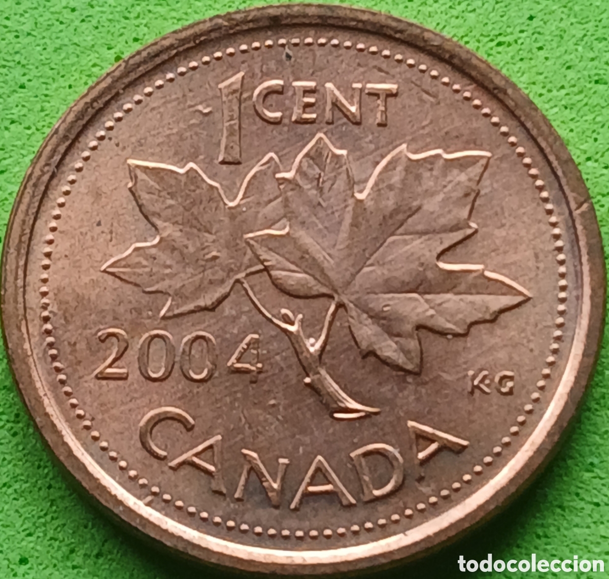 Monedas antiguas de Am&eacute;rica: Canad&aacute; 1 cent 2004 km#490 no magn&eacute;tica
