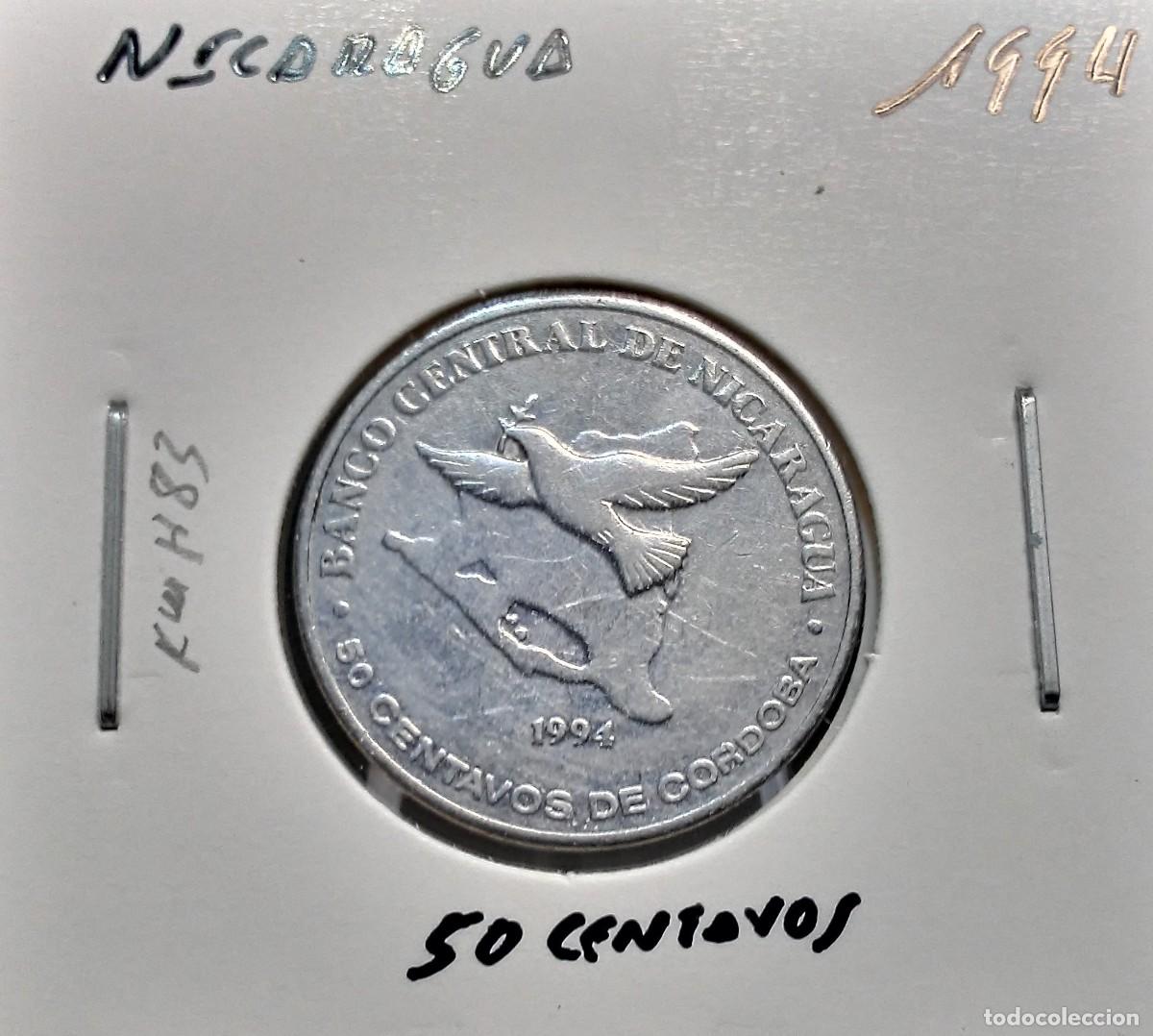 Monedas antiguas de Am&eacute;rica: NICARAGUA 50 CENTAVOS 1994 KM#83 MBC.