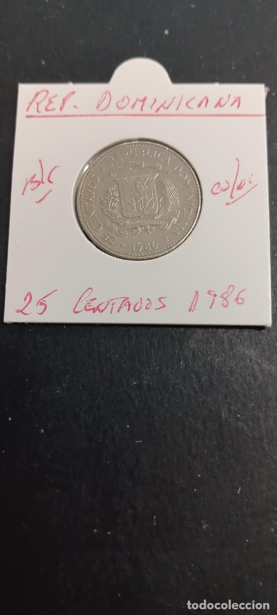 Monedas antiguas de Am&eacute;rica: REPUBLICA DOMINICANA 25 CENTAVOS 1986 BC KM=61 (CUPRONIQUEL)