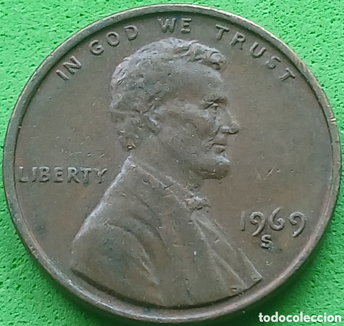 Monedas antiguas de Am&eacute;rica: USA one cent 1969 S km#201 - Foto 1
