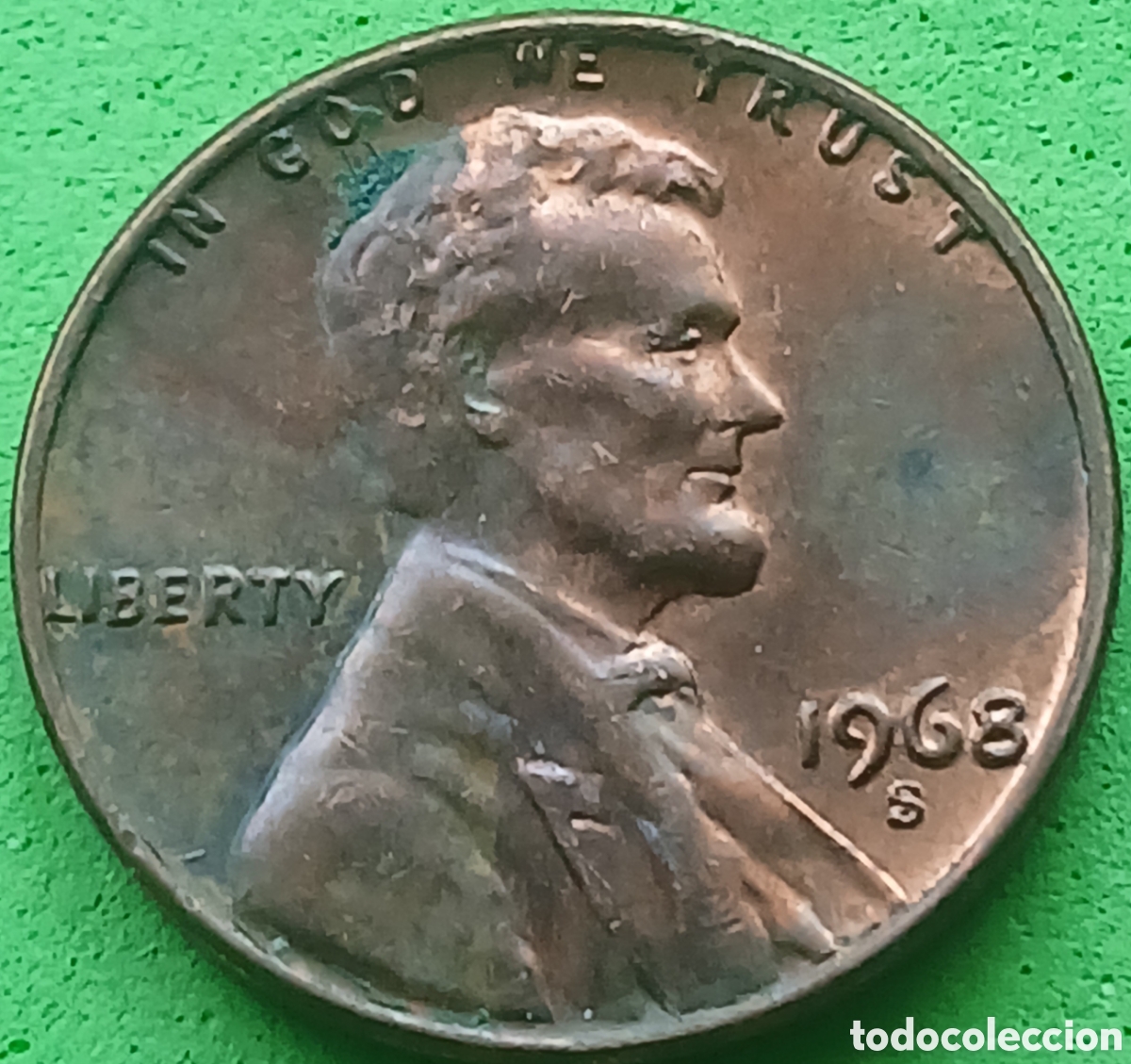 Monedas antiguas de Am&eacute;rica: USA one cent 1968 S km#201 - Foto 1