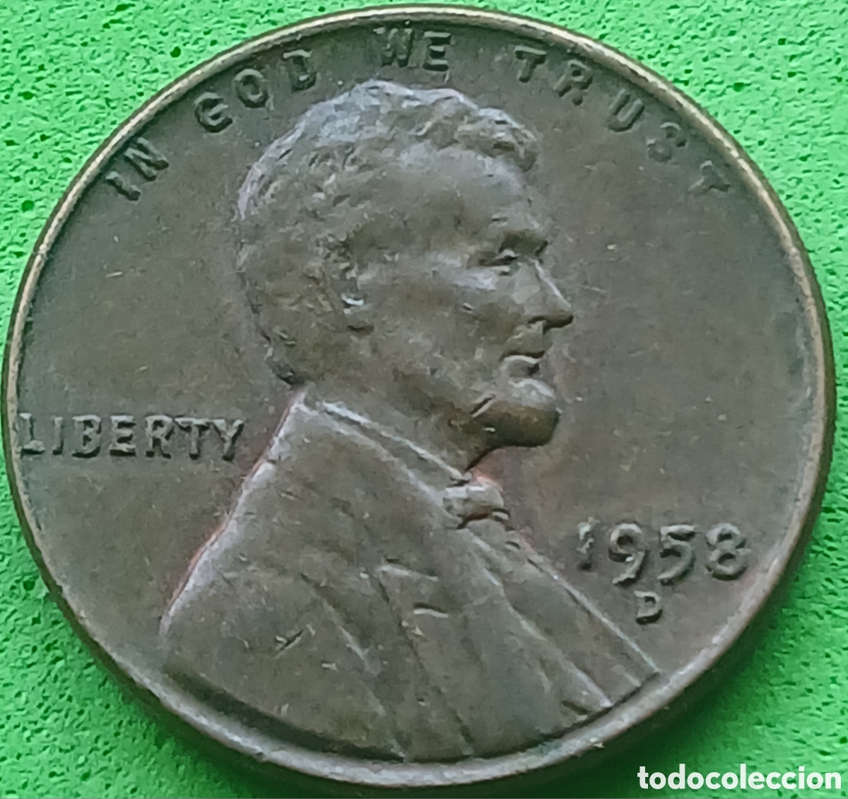 Monedas antiguas de Am&eacute;rica: USA one cent 1958 D km#132 - Foto 1