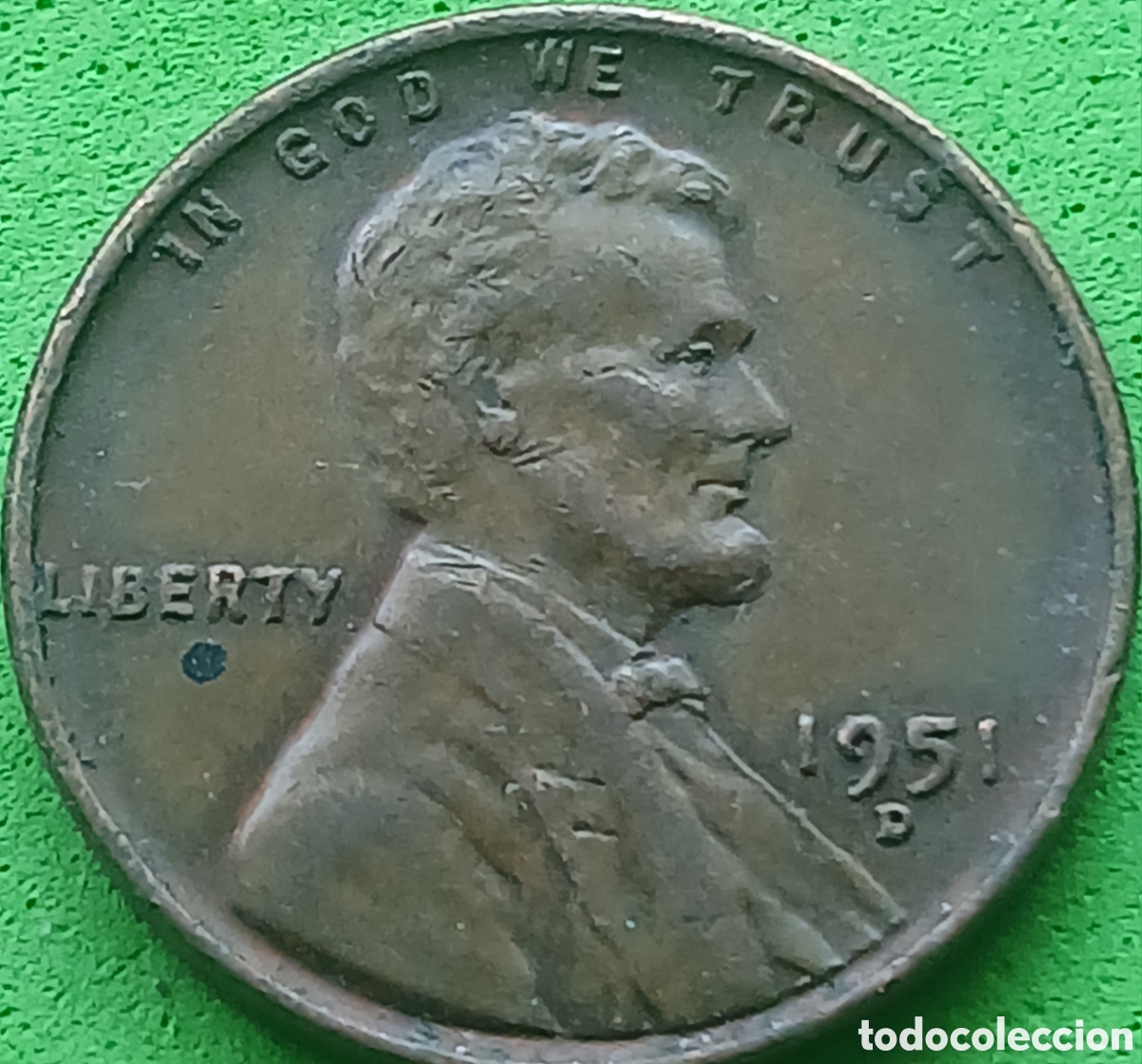 Monedas antiguas de Am&eacute;rica: USA one cent 1951 D km#132