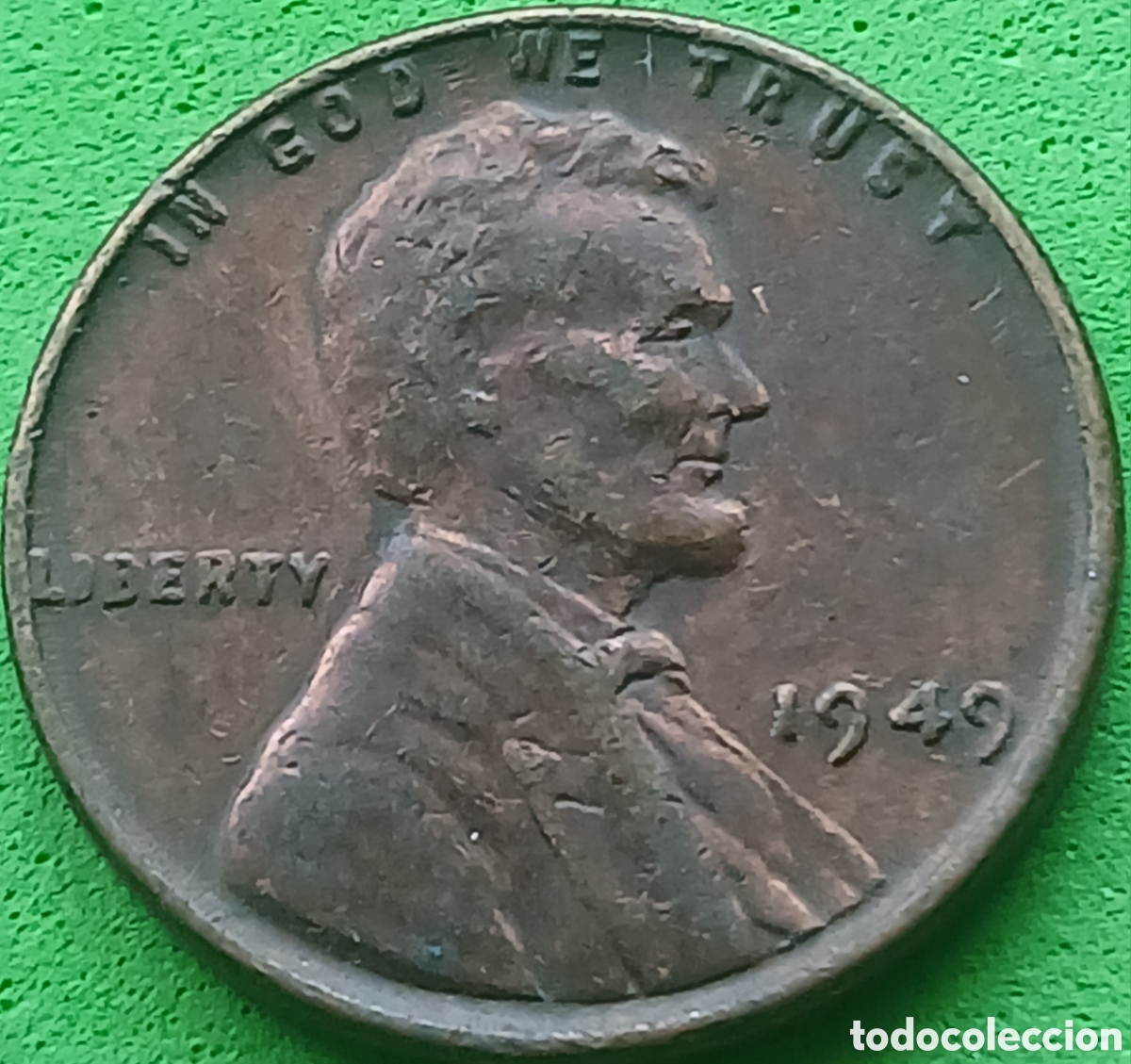 Monedas antiguas de Am&eacute;rica: USA one cent 1949 km#132 sin marca de ceca