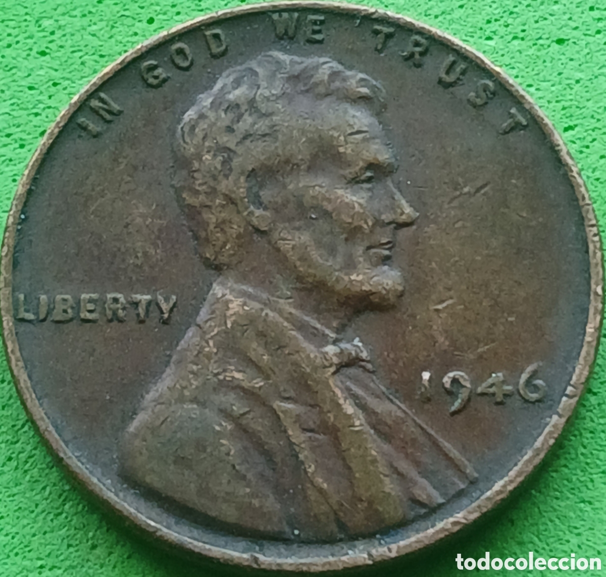 Monedas antiguas de Am&eacute;rica: USA one cent 1946 km#A132 sin marca de ceca