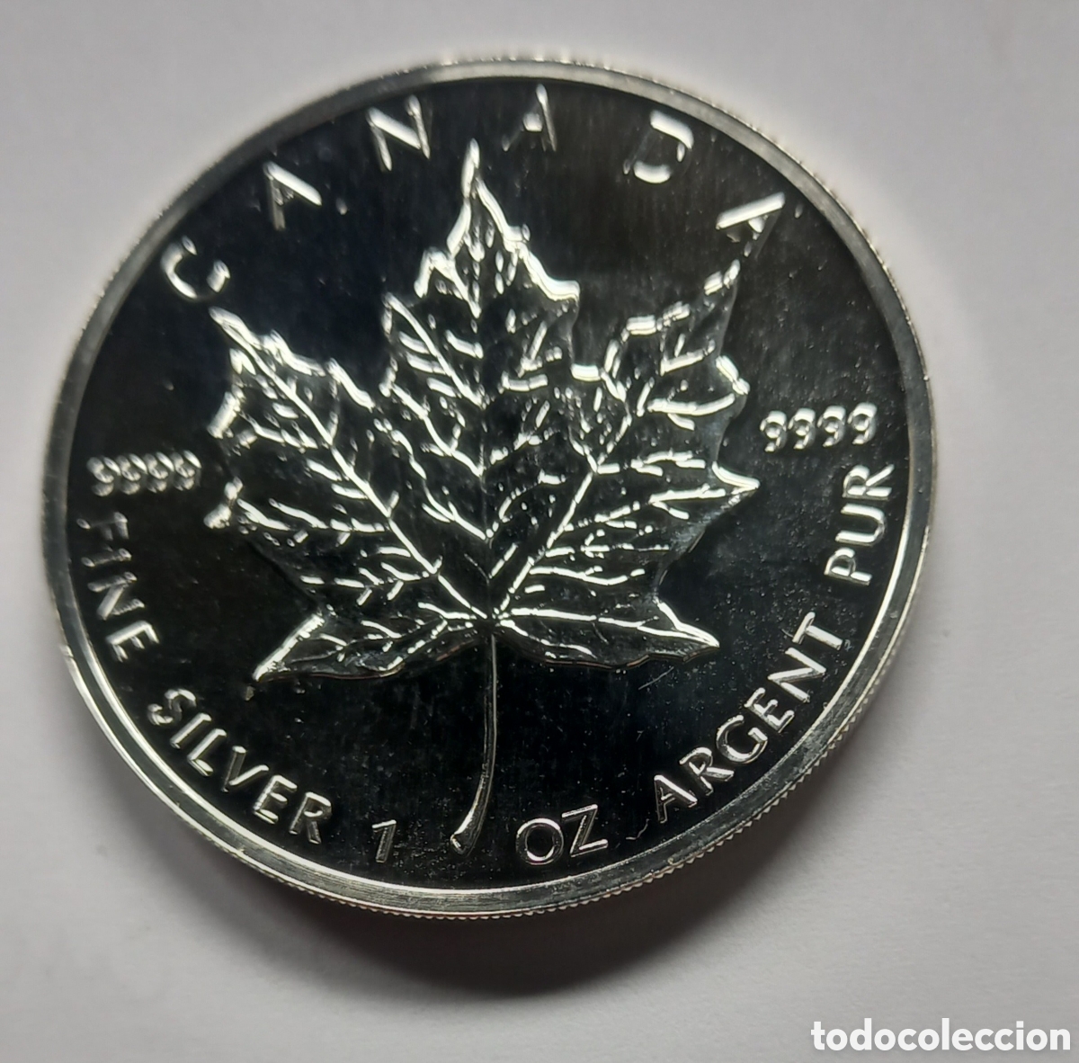 Monedas antiguas de Am&eacute;rica: CANADA 5 DOLARES 1995 ONZA PLATA PURA