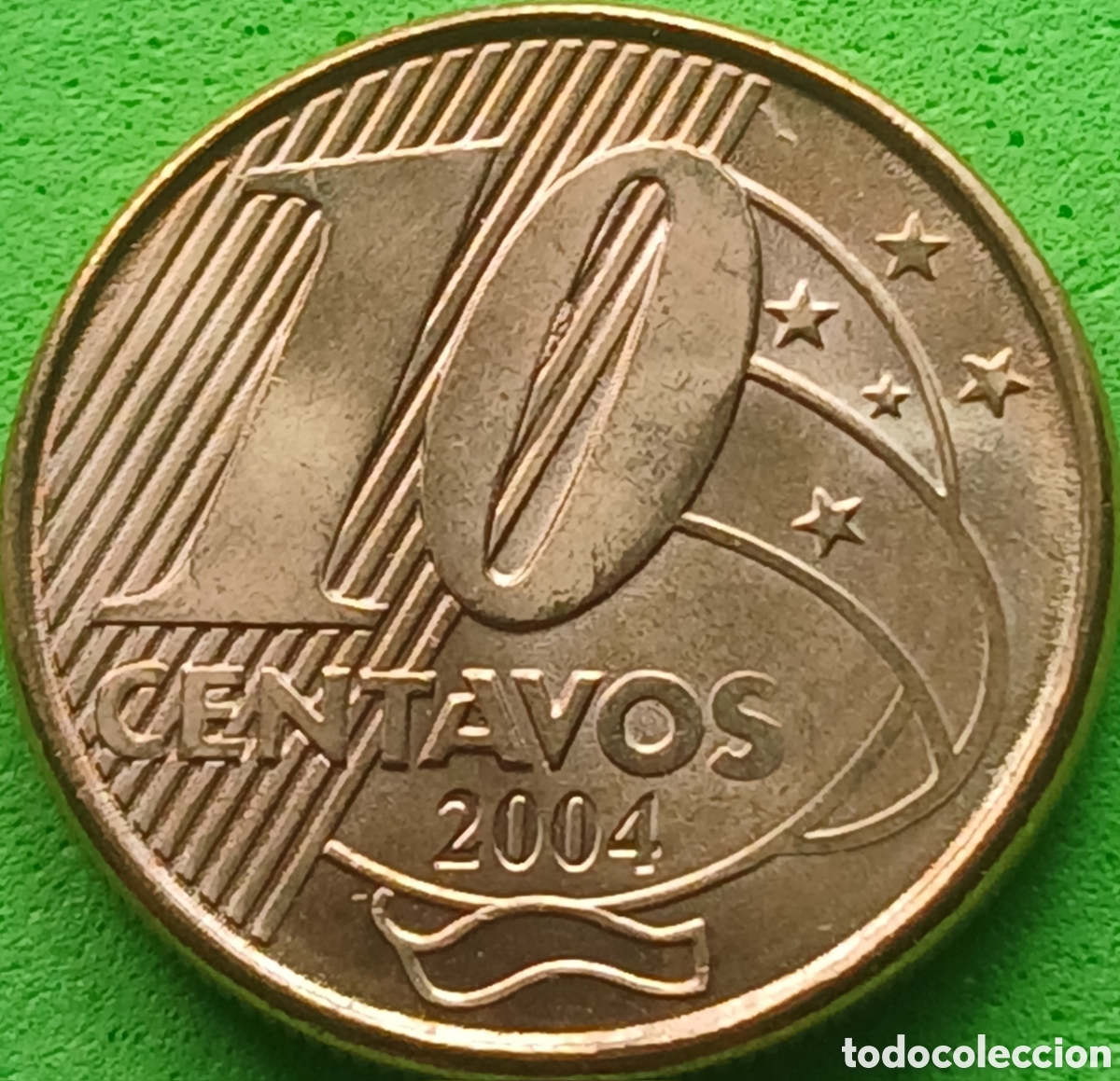 Monedas antiguas de Am&eacute;rica: Brasil 10 centavos 2004 km#649