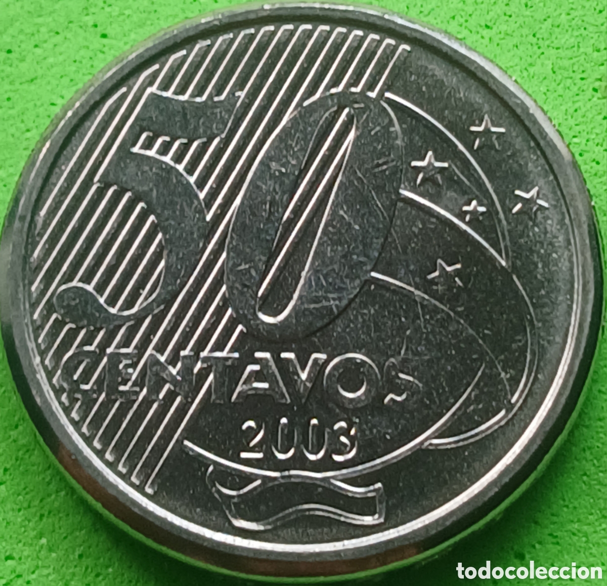 Monedas antiguas de Am&eacute;rica: Brasil 50 centavos 2003 km#651a - Foto 1