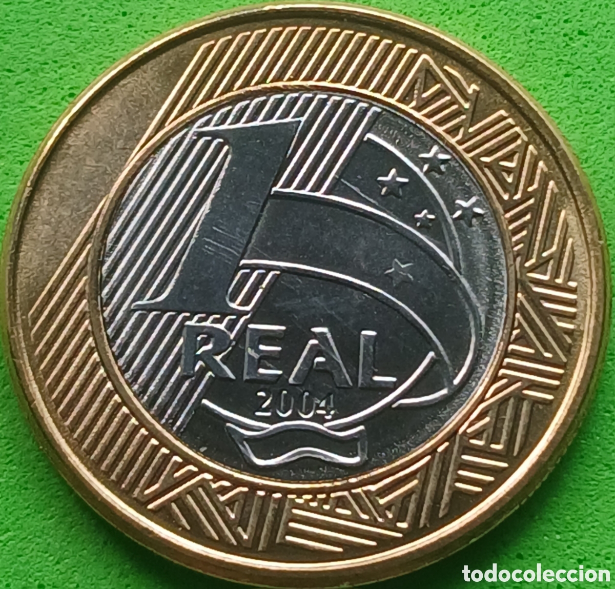 Monedas antiguas de Am&eacute;rica: Brasil 1 real 2004 km#652a