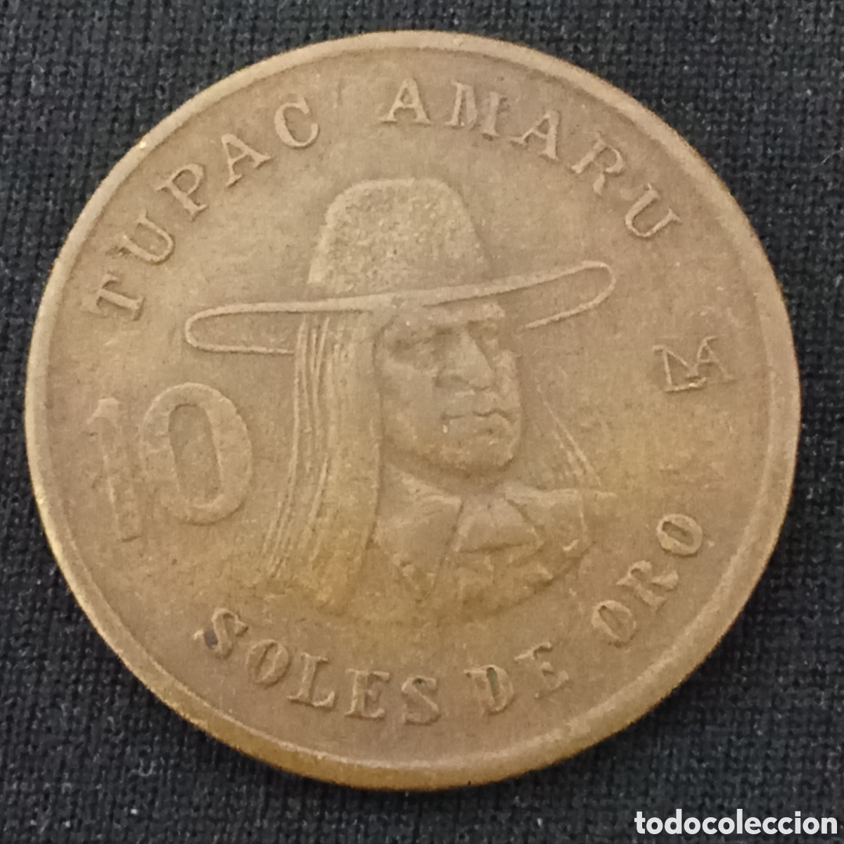 Monedas antiguas de Am&eacute;rica: Peru 10 soles de oro a&ntilde;o 1980