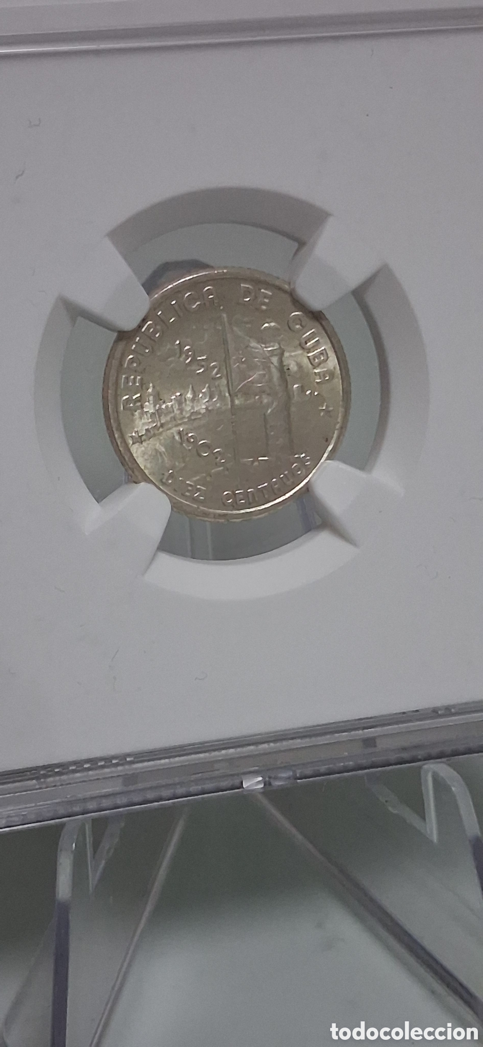 Monedas antiguas de Am&eacute;rica: Moneda Cuba 10 Centavos 1952 MS 64 NGC