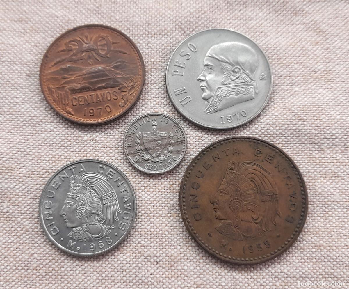 Monedas antiguas de Am&eacute;rica: Lote monedas de Mexico y Cuba - Foto 1