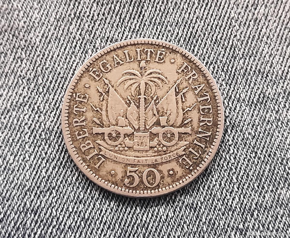 Monedas antiguas de Am&eacute;rica: Haiti, 50 Centimos 1907