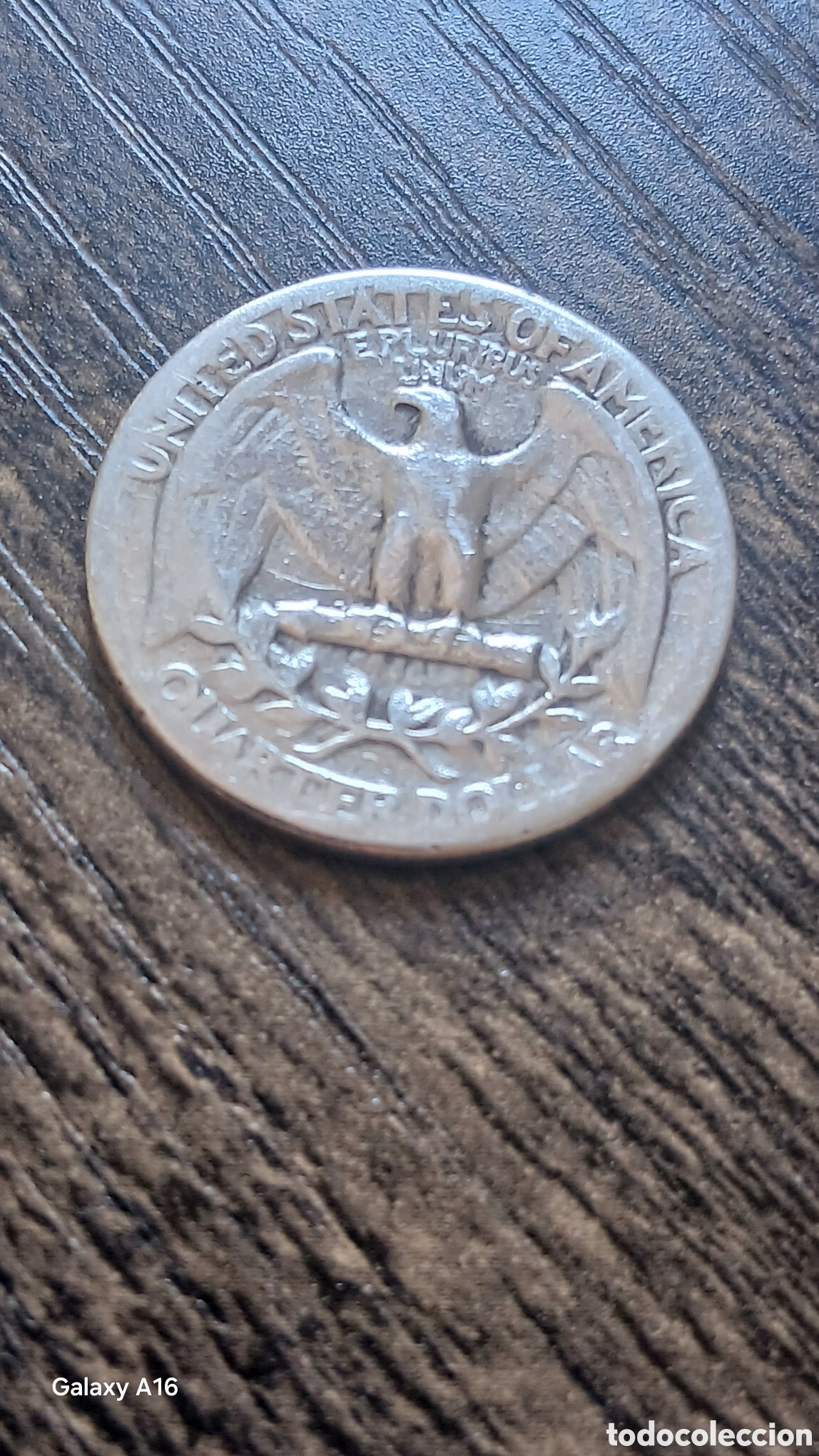 Monedas antiguas de Am&eacute;rica: Moneda Cuarto de D&oacute;lar Washington 1945 Plata - Foto 2