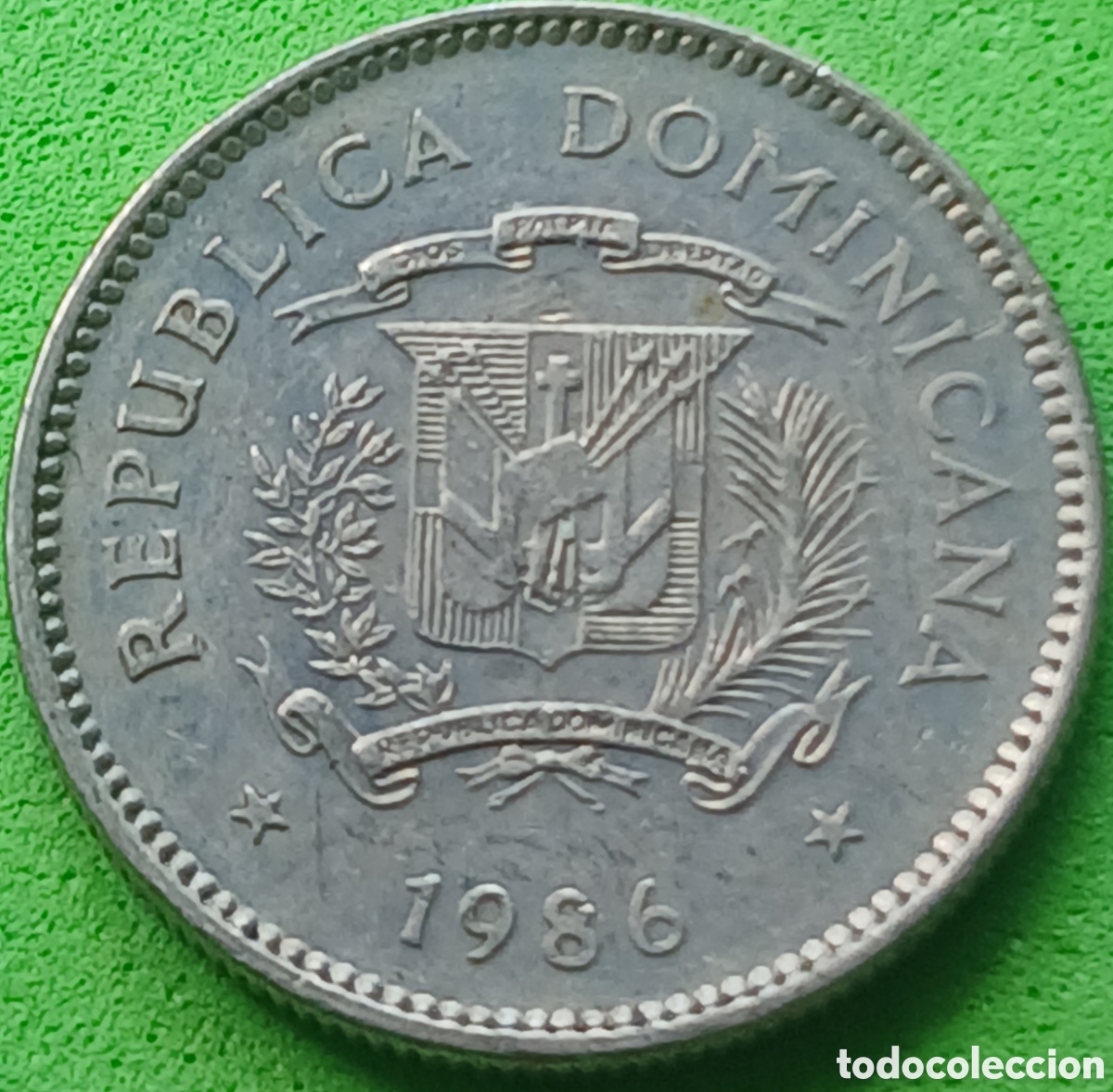 Monedas antiguas de Am&eacute;rica: Rep&uacute;blica Dominicana 10 centavos 1986 km#60