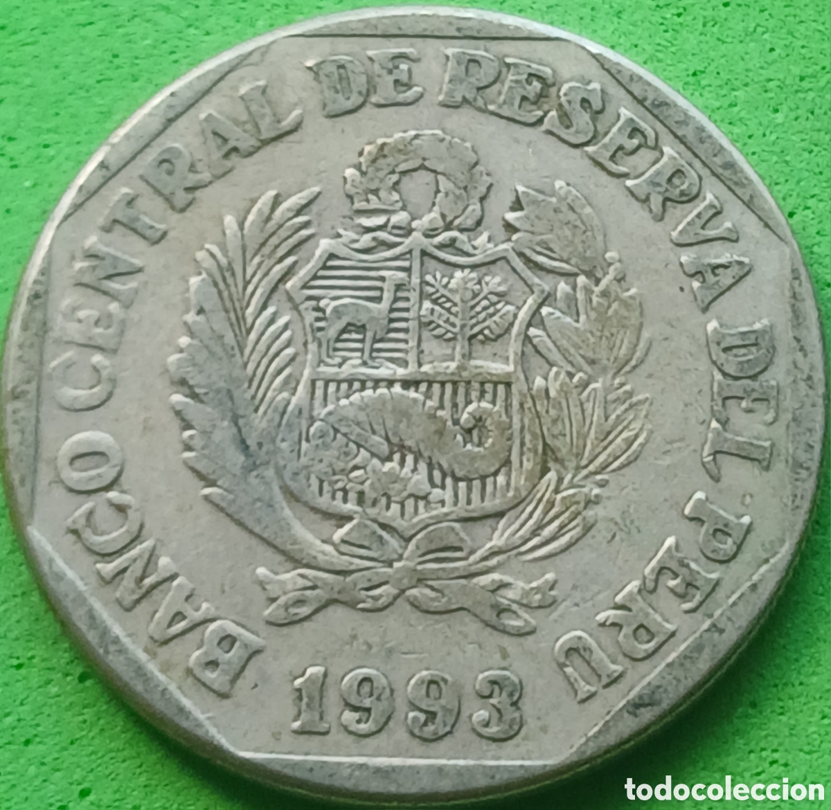 Monedas antiguas de Am&eacute;rica: Per&uacute; un nuevo sol 1993 km#308