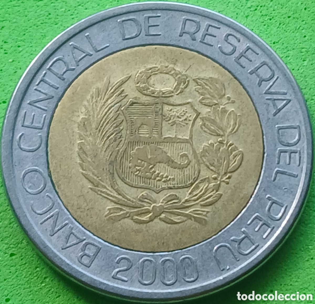 Monedas antiguas de Am&eacute;rica: Per&uacute; 5 nuevos soles 2000 km#316