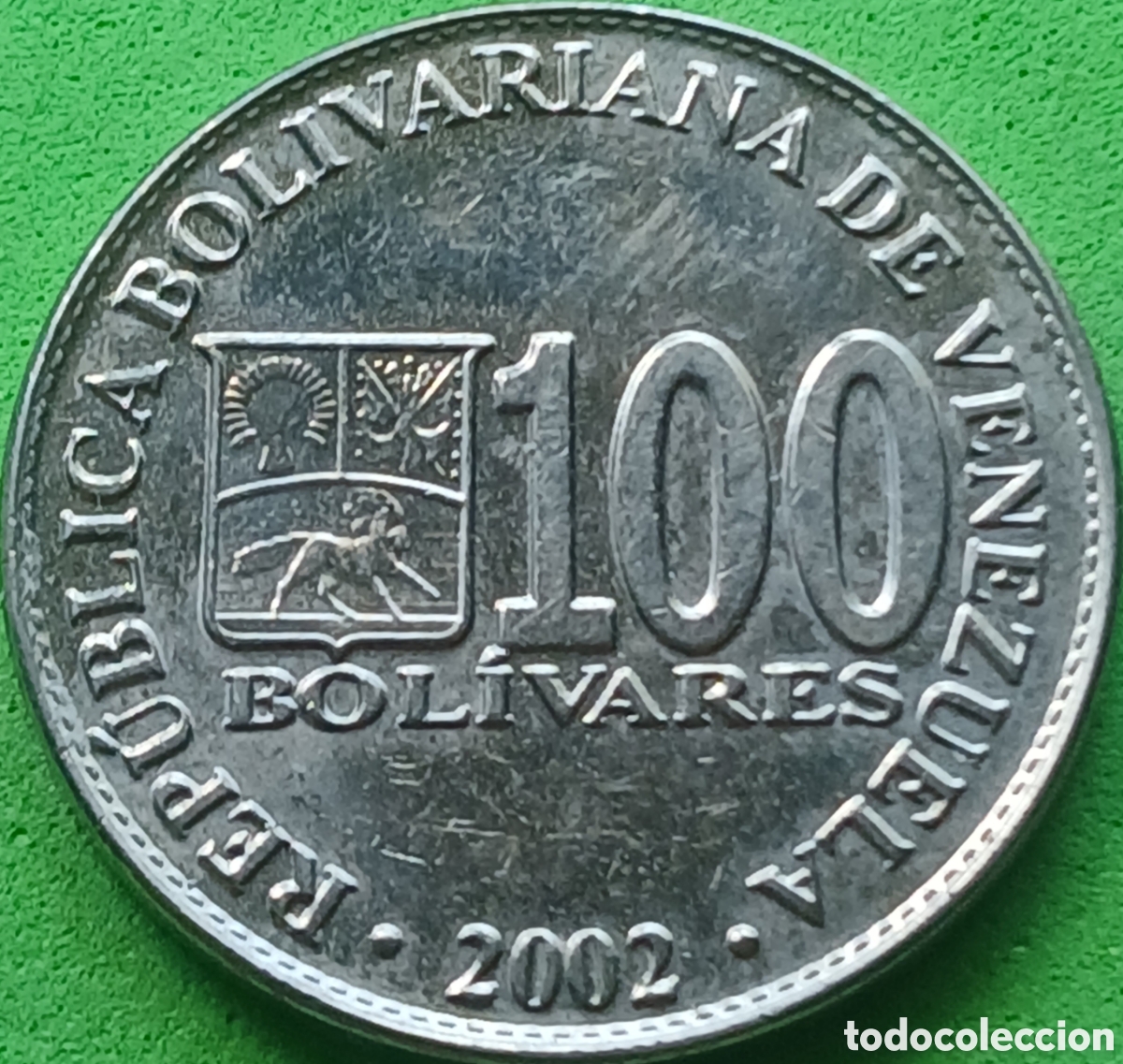Monedas antiguas de Am&eacute;rica: Venezuela 100 bol&iacute;vares 2002 Y#83
