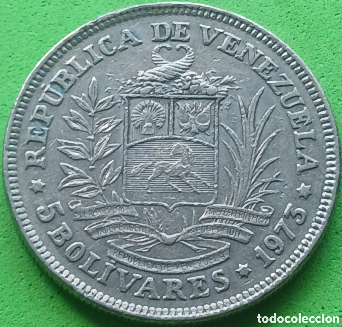 Monedas antiguas de Am&eacute;rica: Venezuela 5 bol&iacute;vares 1973 Y#44