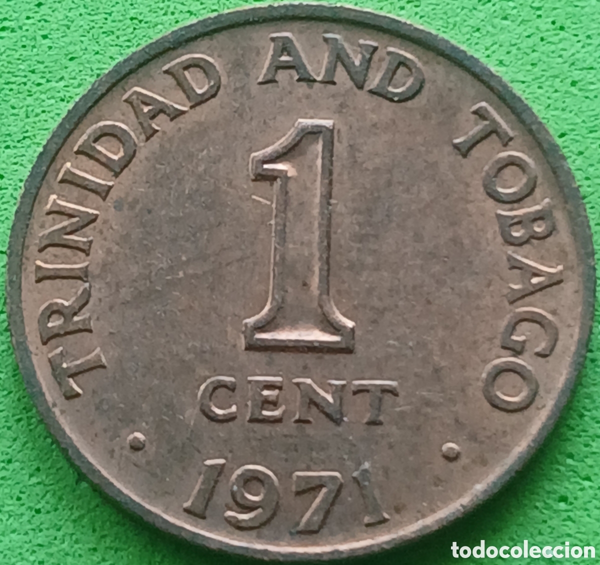 Monedas antiguas de Am&eacute;rica: Trinidad y Tobago 1 cent 1971 km#1 sin marca de ceca
