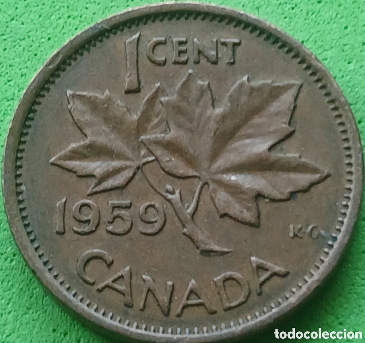 Monedas antiguas de Am&eacute;rica: Canad&aacute; 1 cent 1959 km#49 - Foto 1