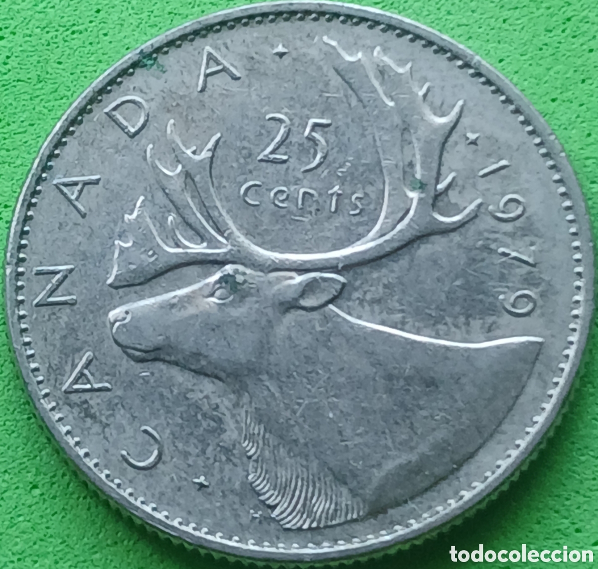 Monedas antiguas de Am&eacute;rica: Canad&aacute; 25 cents 1979 km#74