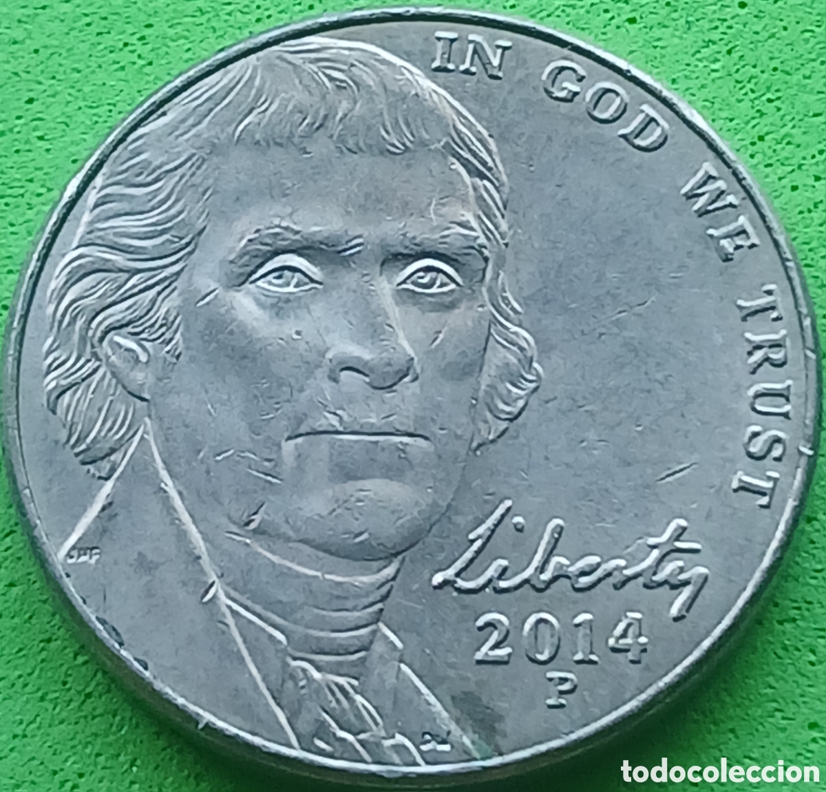 Monedas antiguas de Am&eacute;rica: USA five cents 2014 P km#381