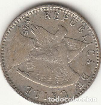 Monedas antiguas de Am&eacute;rica: CHILE: 5 CENTAVOS 1916 / PLATA 450