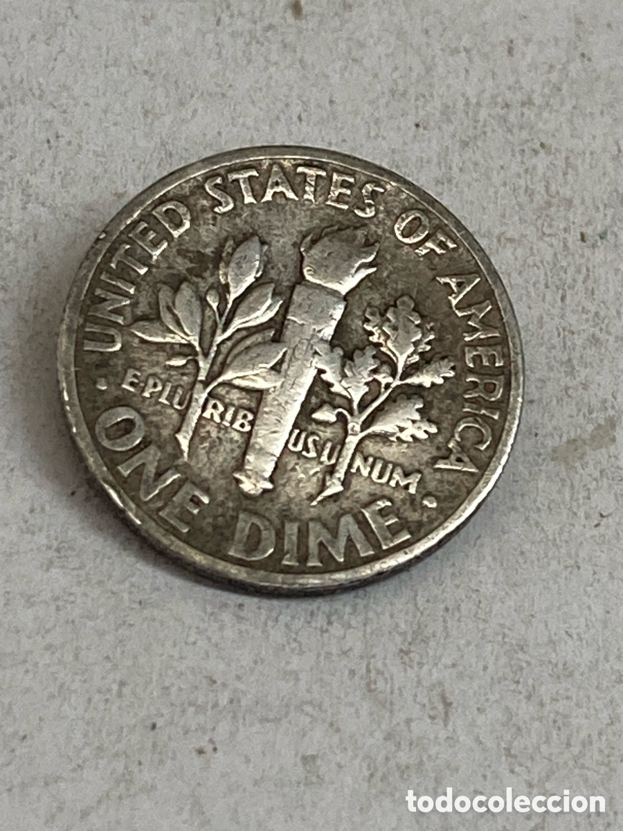 Monedas antiguas de Am&eacute;rica: Moneda de plata One Dime1946 V - Foto 2