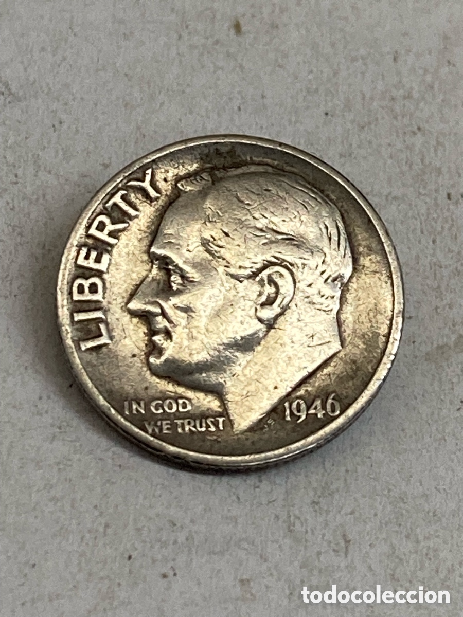 Monedas antiguas de Am&eacute;rica: Moneda de plata One Dime1946 V