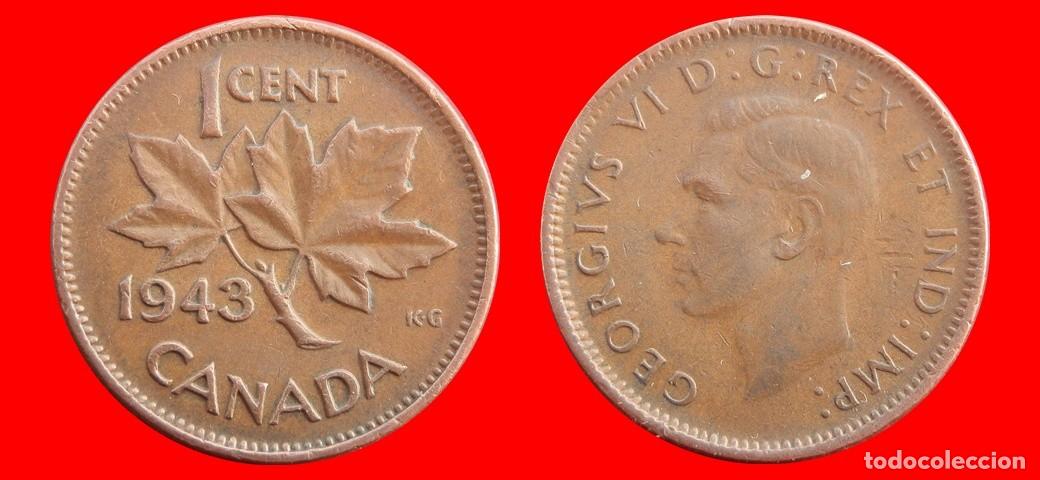 Monedas antiguas de Am&eacute;rica: 1 CENTAVO 1943 CANADA-156037