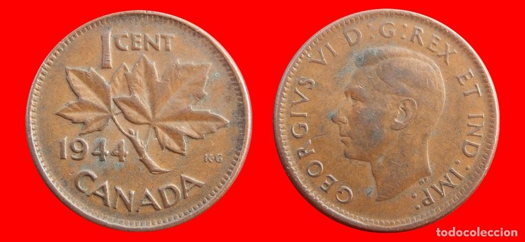 Monedas antiguas de Am&eacute;rica: 1 CENTAVO 1944 CANADA-156038 - Foto 1