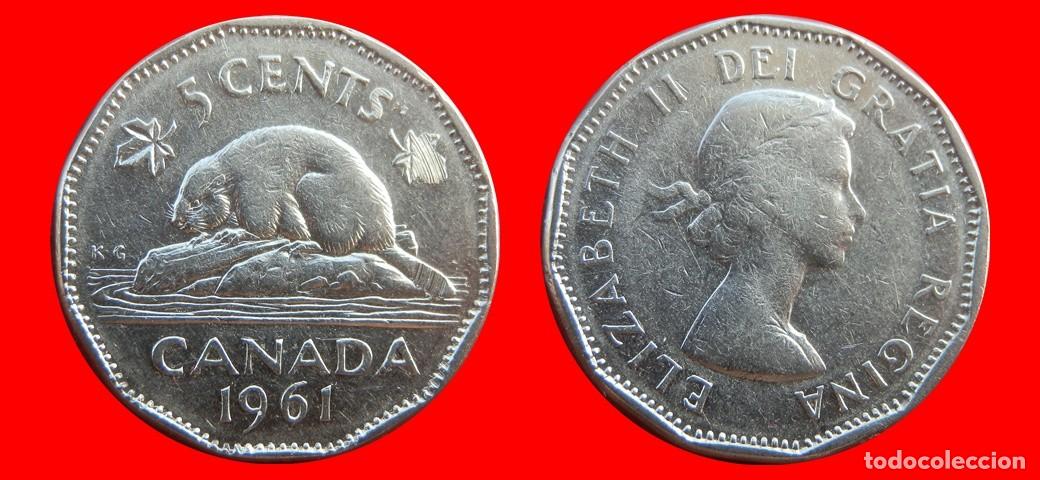 Monedas antiguas de Am&eacute;rica: 5 CENTAVOS 1961 CANADA-156044 - Foto 1