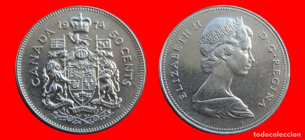 Monedas antiguas de Am&eacute;rica: 50 CENTAVOS 1974 CANADA-156056