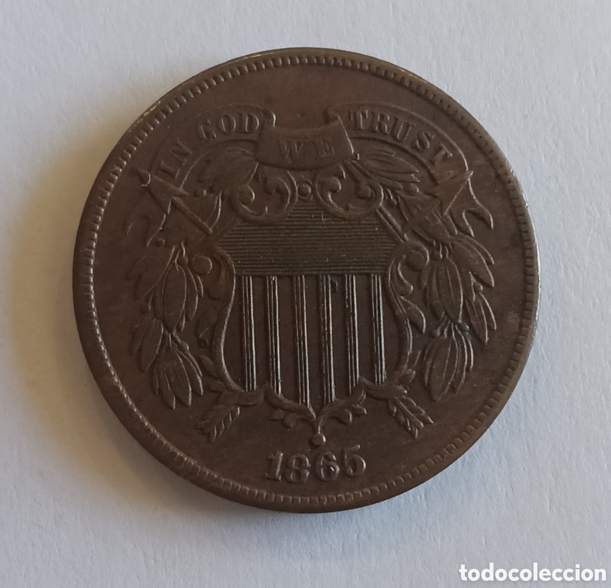 Monedas antiguas de Am&eacute;rica: Espectaculares 2 c&eacute;ntimos USA 1965 - Foto 2
