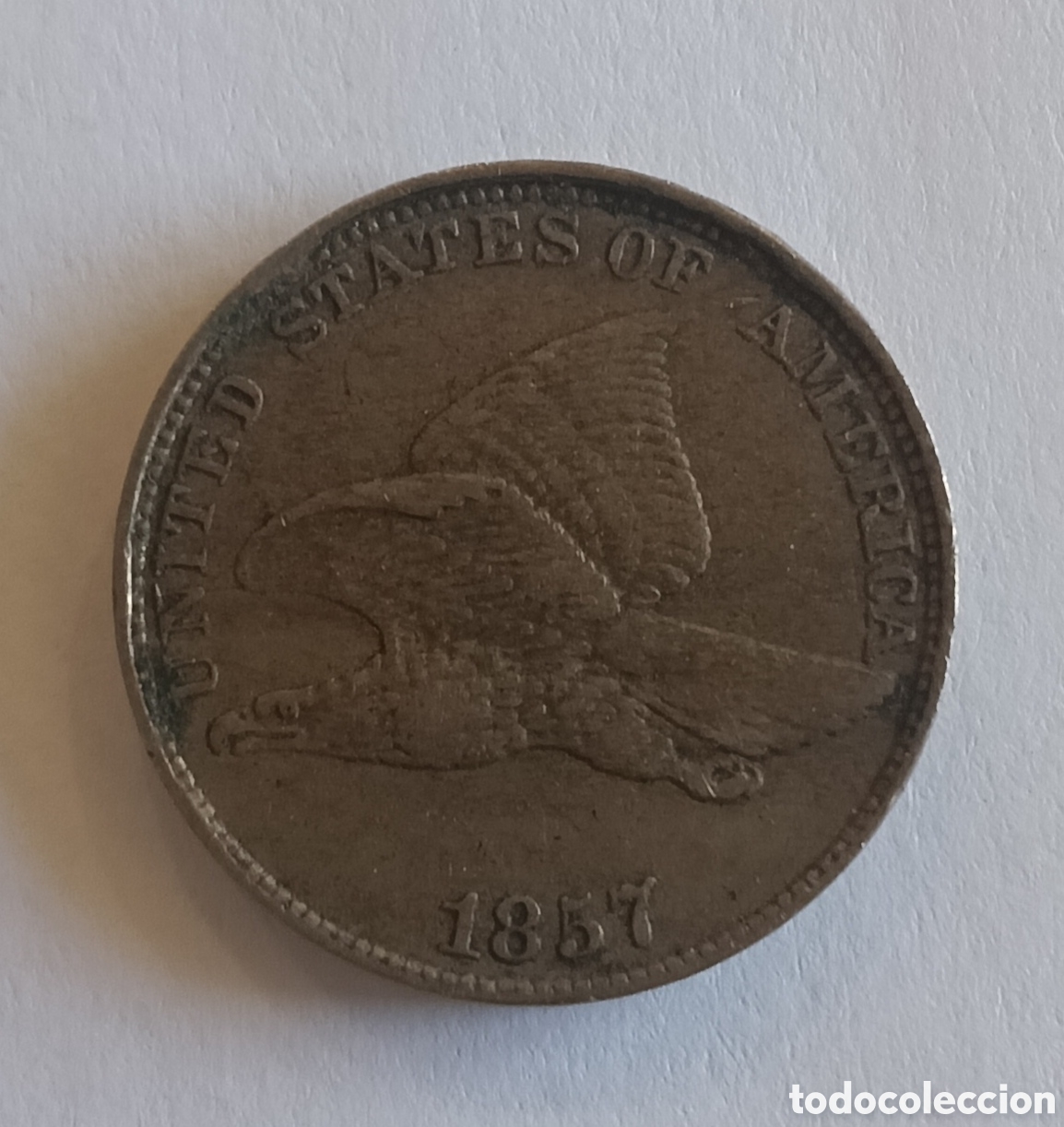 Monedas antiguas de Am&eacute;rica: Escaso. 1 c&eacute;ntimo USA 1857.