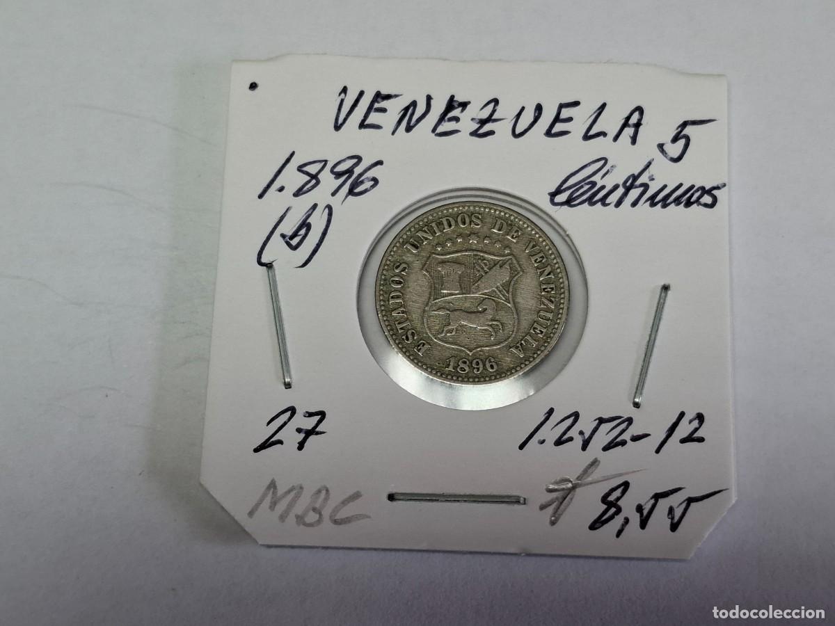 Monedas antiguas de Am&eacute;rica: 5 CENTIMOS de 1896 B KM 27 VENEZUELA en MBC