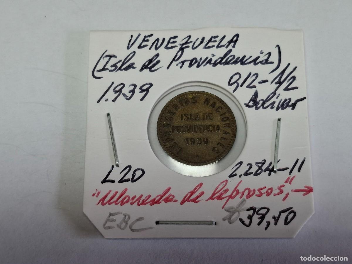 Monedas antiguas de Am&eacute;rica: 1/2 BOLIVAR de 1939 L2D VENEZUELA en EBC