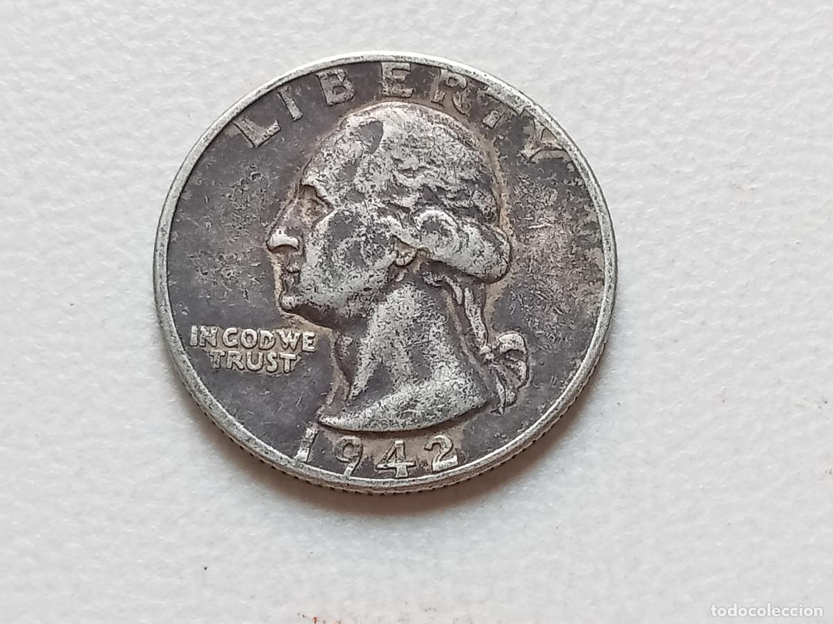 Monedas antiguas de Am&eacute;rica: ESTADOS UNIDOS QUARTER PLATA 1942 KM# 164