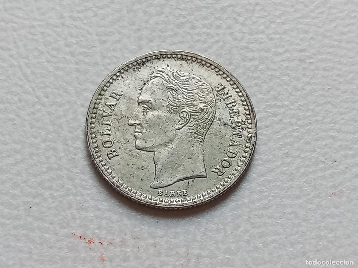 Monedas antiguas de Am&eacute;rica: VENEZUELA 1/2 BOLIVAR 1945 PLATA 835